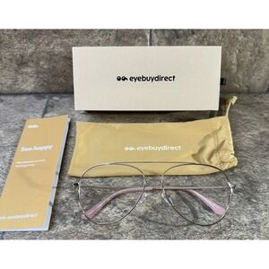 Eyebuydirect AESTHETIC Women's Aviator Eyeglasses Frame With Pouch 57-14-140 G12